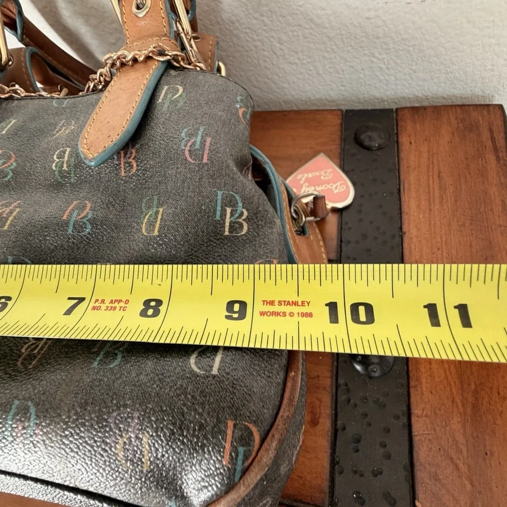 Vintage Dooney And Small Hand Bag Monogram Colorful READ